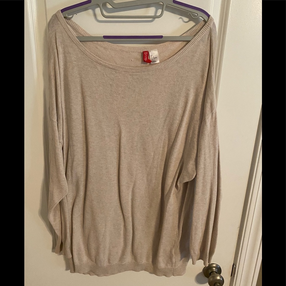 Long cream colored sweater